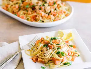 Artichoke & Smoked Salmon Pasta