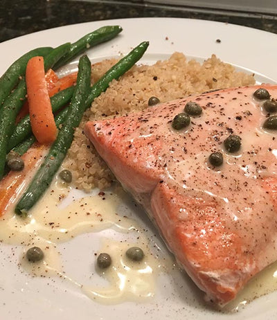 Chardonnay Steamed Salmon