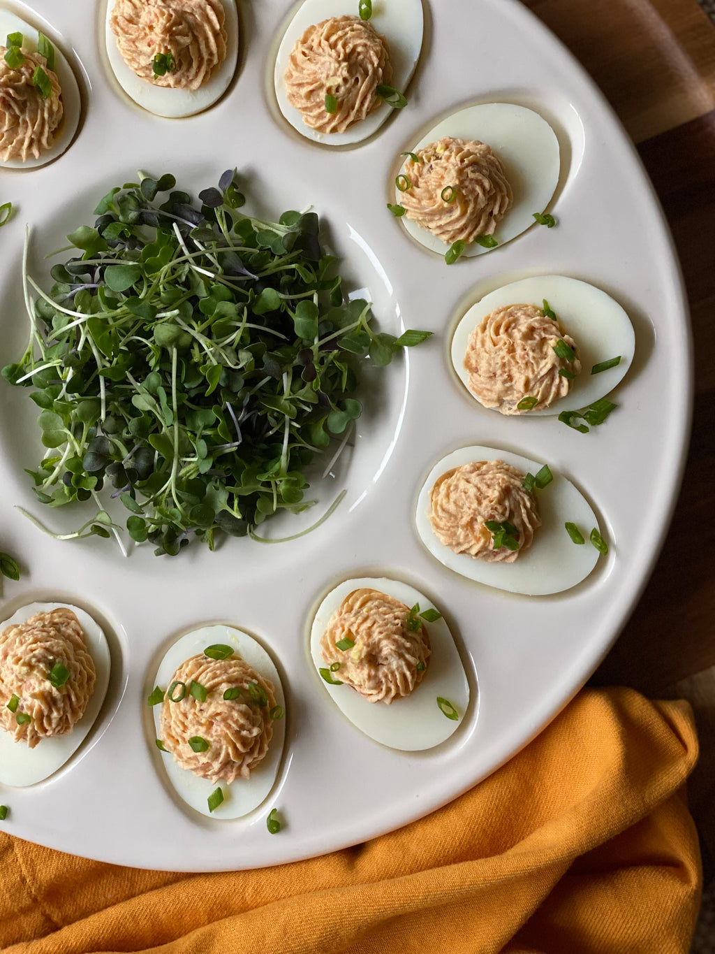 Wild Sockeye Salmon Deviled Eggs