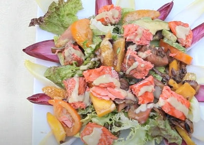 Grilled Wild Alaskan Salmon Salad