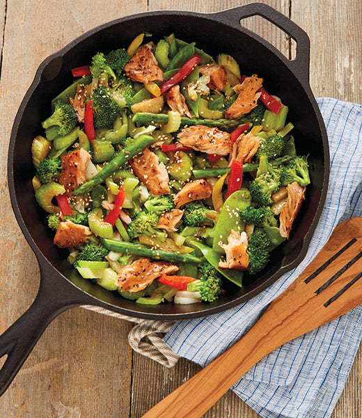 Colorful Salmon Stir-Fry