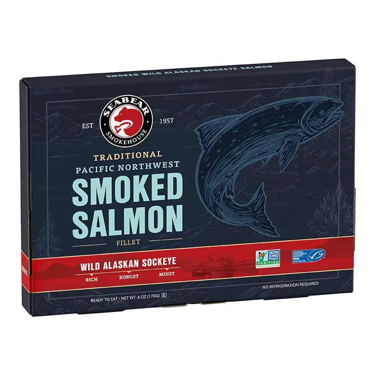 Smoked Wild Sockeye Salmon 6 oz Fillet