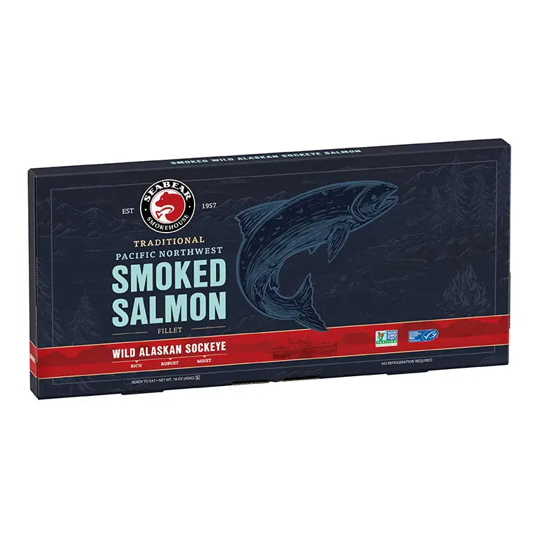 Smoked Wild Sockeye Salmon 1 lb Fillet