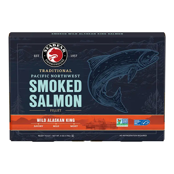 VIP 12-Pack Smoked Wild King Salmon 6 oz Fillet