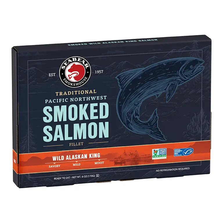 Smoked Wild King Salmon 6 oz Fillet