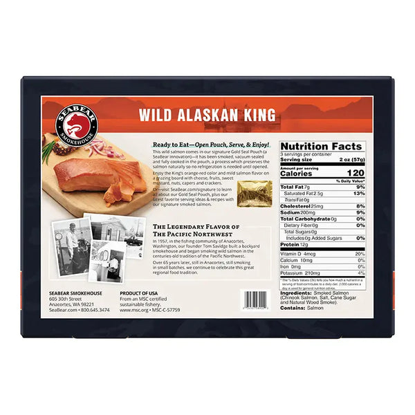Smoked Wild King Salmon 6 oz Fillet