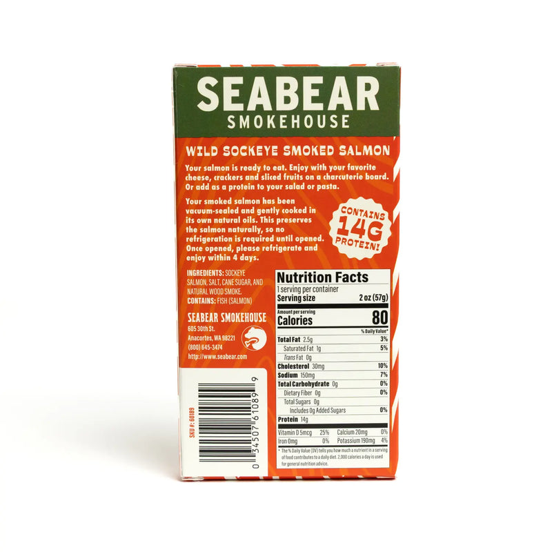 Smoked Wild Sockeye Salmon Portion — 2oz