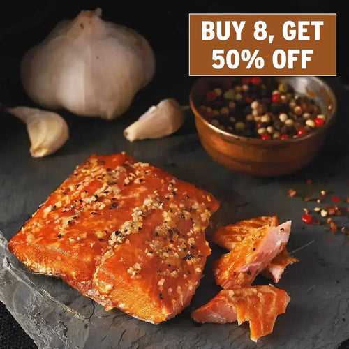 Buy 8, Get 50% Off: Garlic Lover's Smoked Salmon