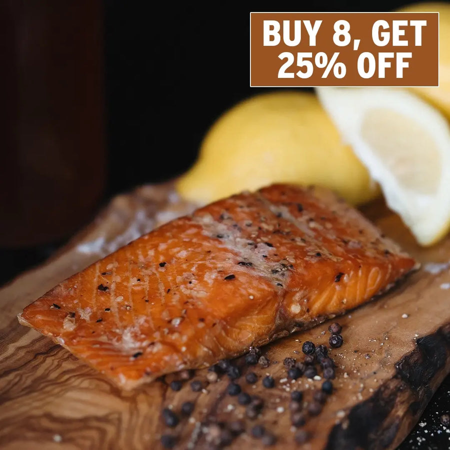 Buy 8, Get 25% Off: Hot Smoked Atlantic Salmon