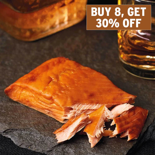 Buy 8, Get 30% Off: Bourbon & Brown Sugar Smoked Salmon