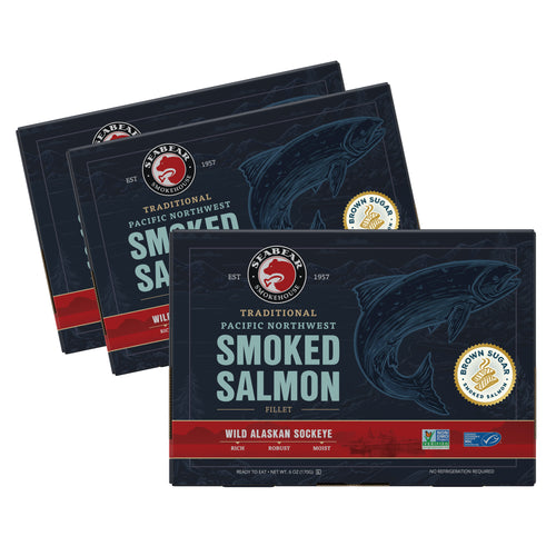 Brown Sugar Smoked Wild Sockeye Salmon 3-Pack