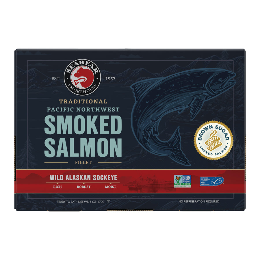 Brown Sugar Smoked Wild Sockeye Salmon — 6oz