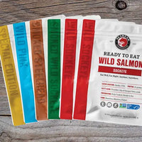 Ready to Eat TRY ME 6 Pack | SeaBear Smokehouse - array of all flavors in the pack Thumbnail