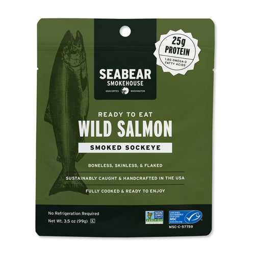 Ready to Eat Smoked Wild Sockeye Salmon