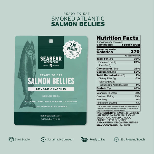 Ready to Eat Smoked Salmon Bellies