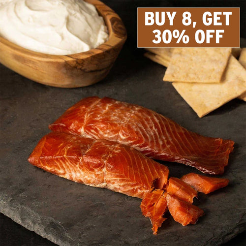 Buy 8, Get 30% Off: Sweet & Savory Smoked Salmon Strips