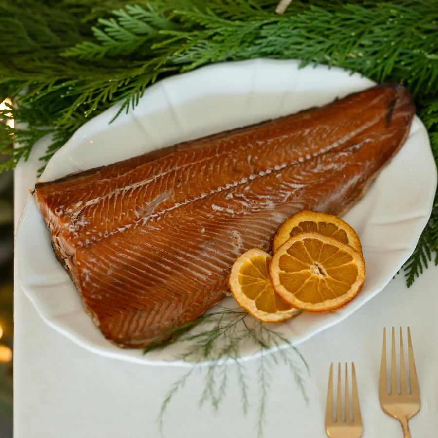 Holiday Copper River Smoked Coho Salmon Fillets - 2lbs