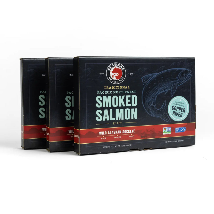 Copper River Smoked Sockeye Salmon 3-Pack