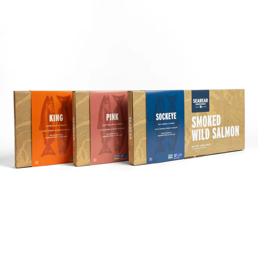 Smoked Wild Salmon Fillet Trio — 3lbs