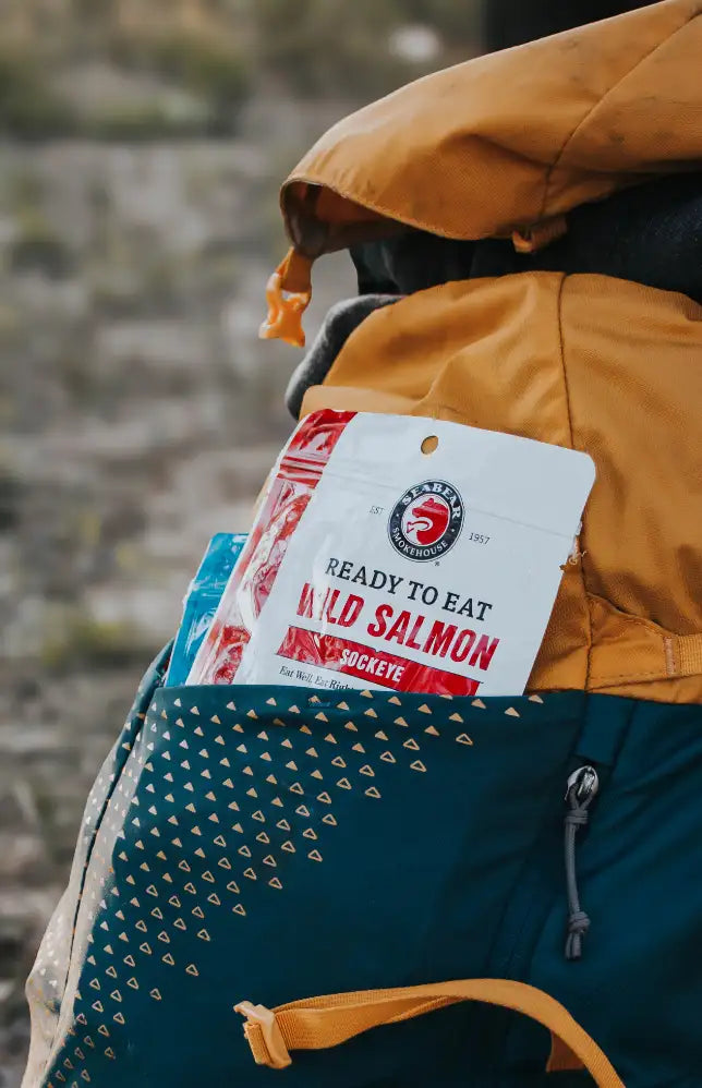 Backpack with Ready to Eat pouch in pocket