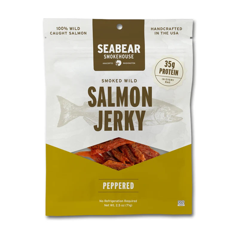 VIP 12-Pack Peppered Wild King Salmon Jerky