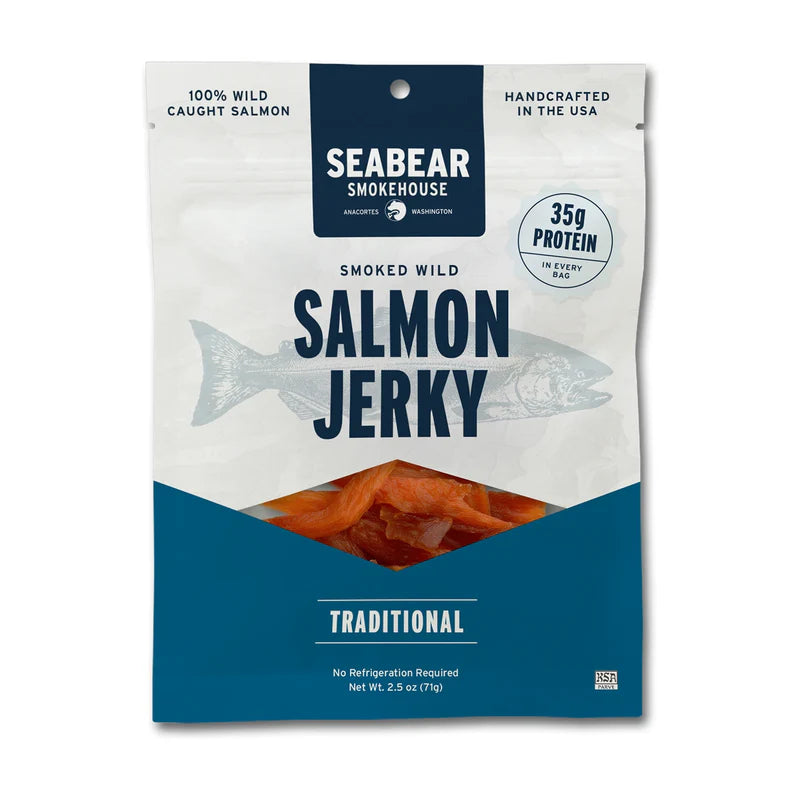 VIP 12-Pack Traditional Wild King Salmon Jerky