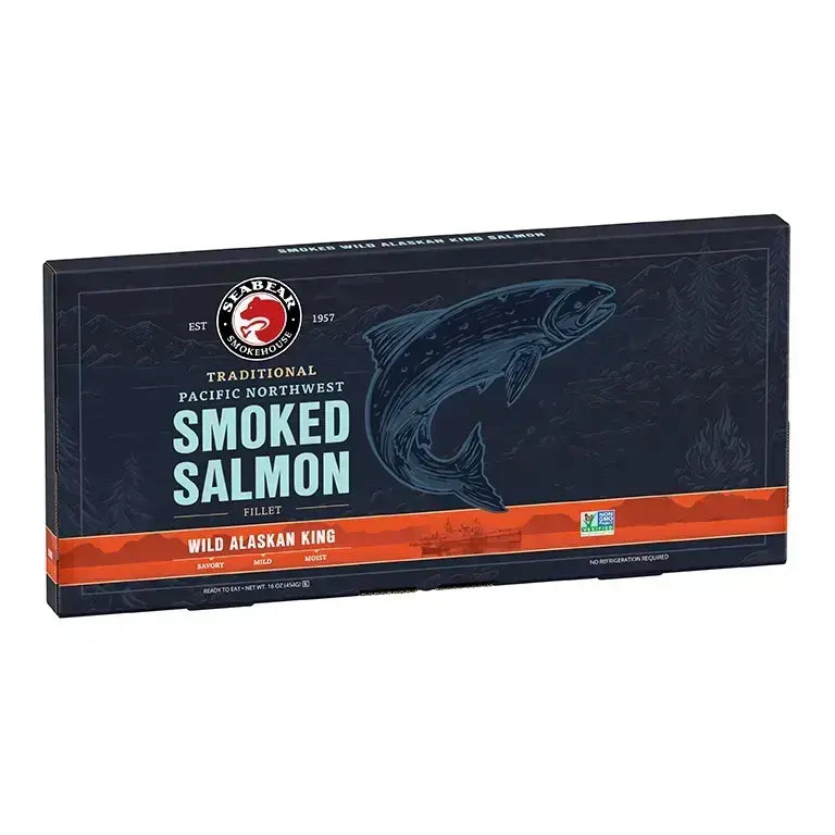 VIP 12-Pack Smoked Wild King Salmon 1 lb Fillet