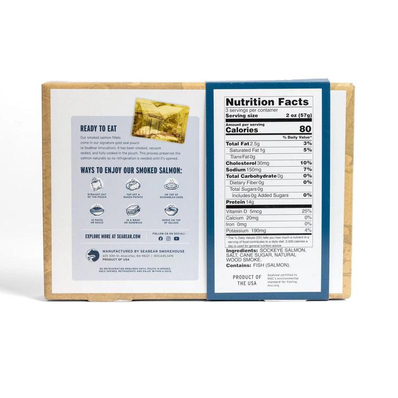 Smoked Wild Sockeye Salmon 3-Pack