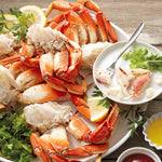 Dungeness Crab Clusters on Serving Tray | SeaBear Smokehouse