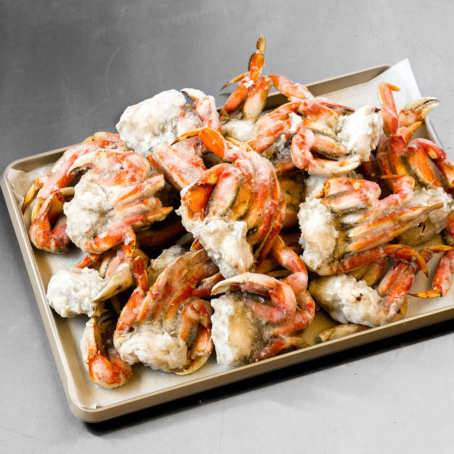 Dungeness Crab Spread Out on a Tray | SeaBear Smokehouse | Keyport Crab