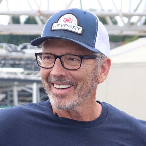 Captain Rip wearing a Keyport Crew Hat | SeaBear Smokehouse | Keyport Crab